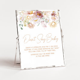 Baby in Bloom Florals Babydusche Sage nicht Baby Poster
