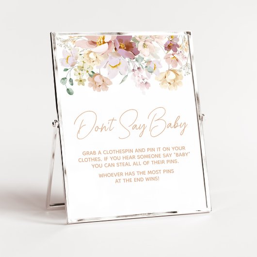 Baby in Bloom Florals Babydusche Sage nicht Baby Poster