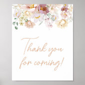 Baby in Bloom Florals Vielen Dank für Ihr Kommen Poster (Vorne)