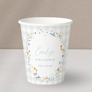 Baby in Bloom Frühling Sommer Florale Babyparty Pappbecher