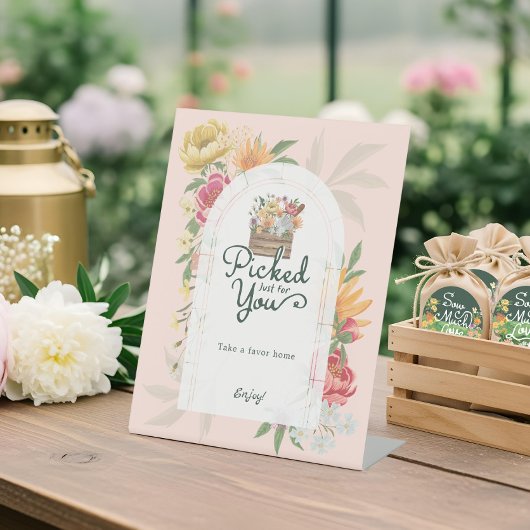 Baby in Bloom für Sie gepflückt Blumengarten Gefäl Sockelschild