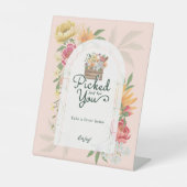 Baby in Bloom für Sie gepflückt Blumengarten Gefäl Sockelschild (Vorderseite)