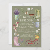 Baby in Bloom Garden Baby Dusche Einladung (Vorderseite)