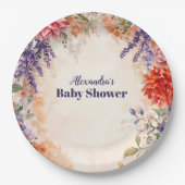 Baby in Bloom Garden Baby Dusche Pappteller (Vorderseite)