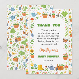 Baby in Bloom Garden Baby Shower Hübsche Blumen Dankeskarte