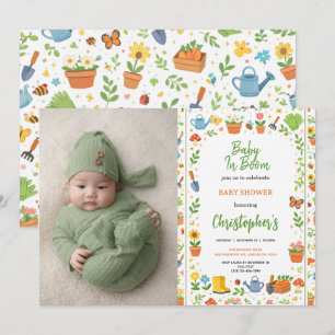 Baby in Bloom Garden Baby Shower Hübsche Blumen Einladung
