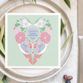 Baby in bloom garden baby shower Paper Napkins Serviette