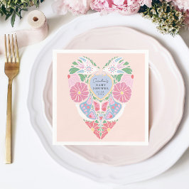 Baby in bloom garden baby shower Paper Napkins Serviette