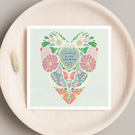 Baby in bloom garden baby shower Paper Napkins Serviette