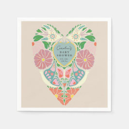 Baby in bloom garden baby shower Paper Napkins Serviette