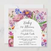 Baby in Bloom Garden Bloral Baby Dusche Einladung (Vorderseite)