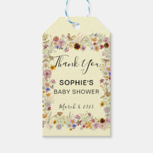 Baby in Bloom Garden Butterflies Babydusche Geschenkanhänger