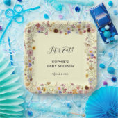 Baby in Bloom Garden Butterflies Babydusche Pappteller (Party)