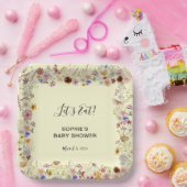 Baby in Bloom Garden Butterflies Babydusche Pappteller (Party)