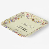 Baby in Bloom Garden Butterflies Babydusche Pappteller (Gewinkelt)