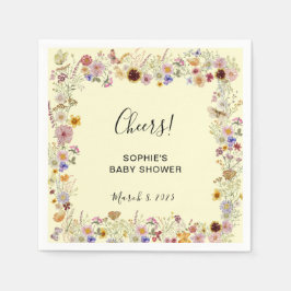 Baby in Bloom Garden Butterflies Babydusche Serviette