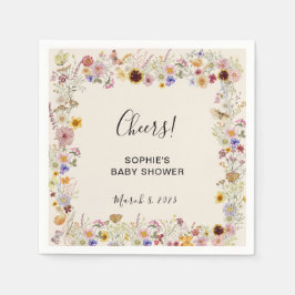 Baby in Bloom Garden Butterflies Babydusche Serviette