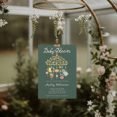 Baby in Bloom Garden Greenhouse Mobile Baby Dusche Einladung