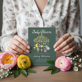 Baby in Bloom Garden Greenhouse Mobile Baby Dusche Einladung