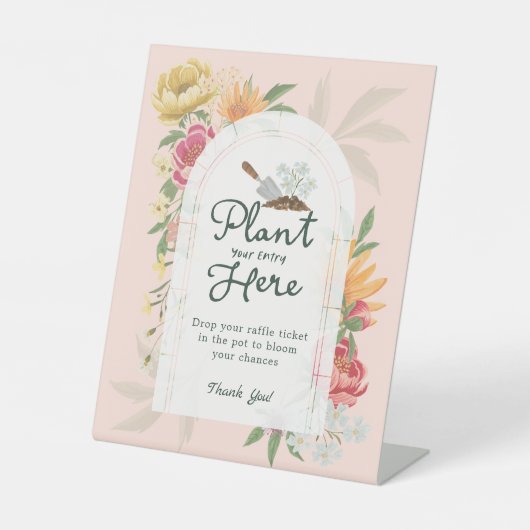 Baby in Bloom Garden Kinderdusche Windelwanne Sockelschild (Vorderseite)