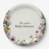 Baby in Bloom Garden Pappteller (Vorderseite)