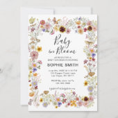 Baby in Bloom Garden Party Butterflies Babydusche Einladung (Vorderseite)