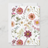 Baby in Bloom Garden Party Butterflies Babydusche Einladung (Rückseite)