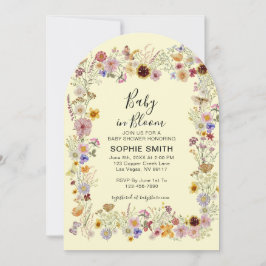 Baby in Bloom Garden Party Butterflies Babydusche Einladung