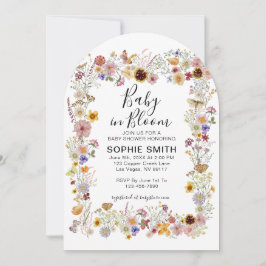 Baby in Bloom Garden Party Butterflies Babydusche Einladung