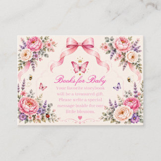 Baby in Bloom Gekrönte Schmetterlings-Bücher für B Begleitkarte