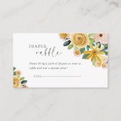 Baby in Bloom Gelbe Blumenwindel Begleitkarte (Vorderseite)