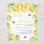 Baby in Bloom gelben Bienen Budget Baby Dusche (Vorderseite)