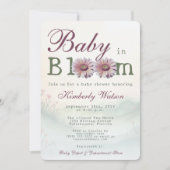 Baby in Bloom Gerber Daisies Baby Shower Einladung (Vorderseite)