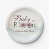Baby in Bloom Gerber Daisies Baby Shower Pappteller (Vorderseite)