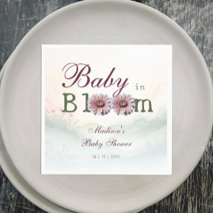 Baby in Bloom Gerber Daisies Baby Shower Serviette