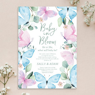 Baby in Bloom Geschlecht Enthüllungs-Einladung Ros Einladung