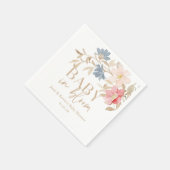 Baby in Bloom geschlechtsneutral Napkin Serviette (Ecke)