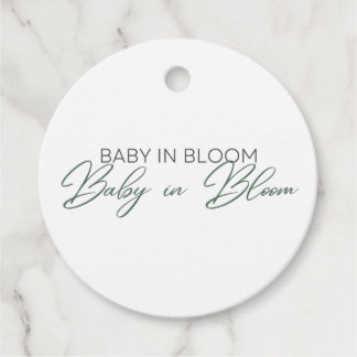 Baby in Bloom - Gipskraut Geschenkanhänger
