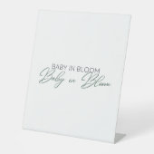 Baby in Bloom - Gipskraut Sockelschild (Vorderseite)