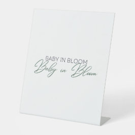 Baby in Bloom - Gipskraut Sockelschild