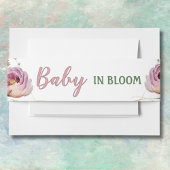 Baby in Bloom Girl Baby Shower Einladungsbanderole