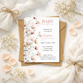 baby in bloom girl baby shower invitation einladung