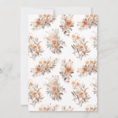 Baby in Bloom Girl Boho Babydusche Einladung (Rückseite)