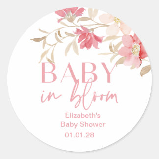 Baby in Bloom Girl Duschkleber Runder Aufkleber