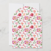 Baby in Bloom Girl Pink Aquarelldusche Einladung (Rückseite)