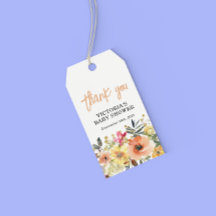 Baby in Bloom Gold Orange Baby Dusche