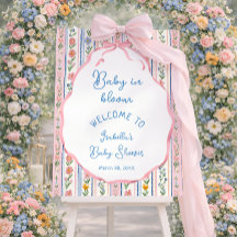 Baby in Bloom Grandmillennial Babyparty Willkommen
