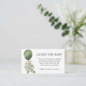 Baby in Bloom | Greenery Guess Foto Game Request Begleitkarte (Stehend Vorderseite)