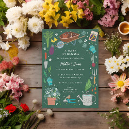 Baby in Bloom Growing Garden Kinderdusche Einladung