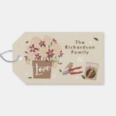 Baby in Bloom Growing Garden Kinderdusche Geschenkanhänger (Rückseite Horizontal)